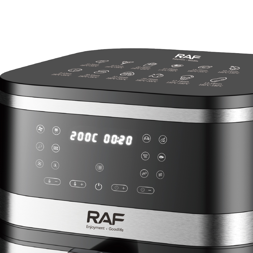 RAF European standard cross-border air fryer, large-capacity multi-functional smart home digital display electric fryer, 8L, no smoke pic 12