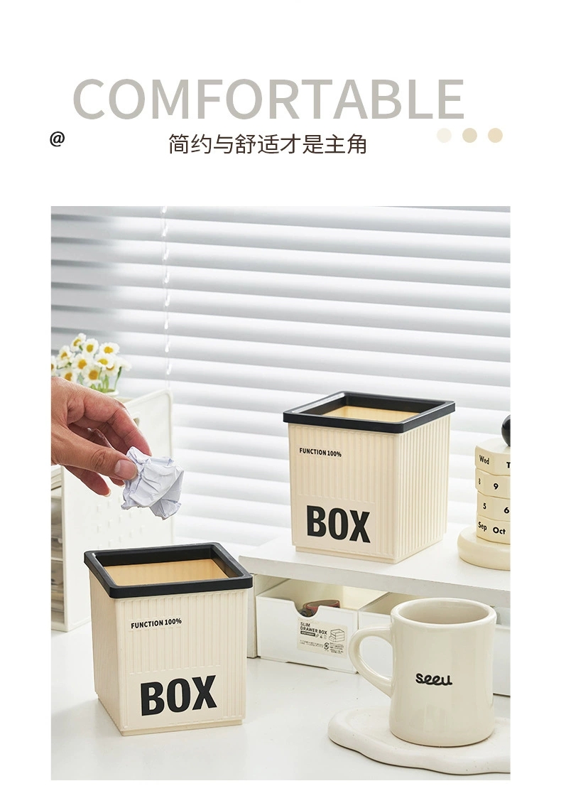 J06-6869大容量桌面笔筒桌面多能收纳桶高级感化妆笔收纳盒详情图4