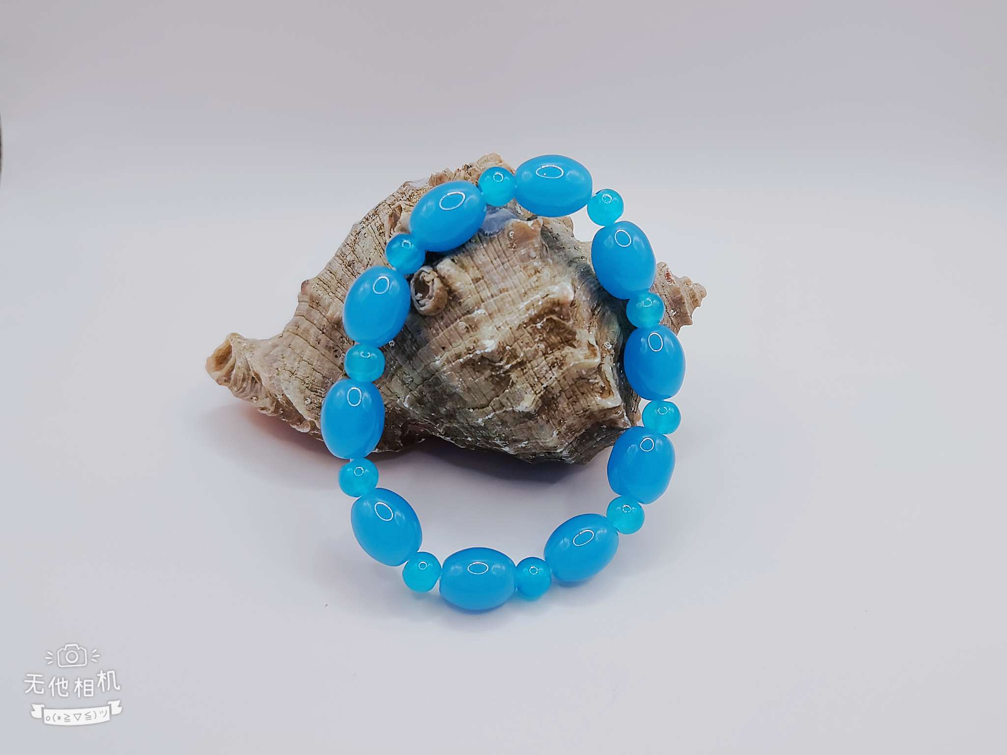 仿玉色原色椭圆玉珠手链 手串首饰 手饰独特设计 时尚潮流配饰详情图3