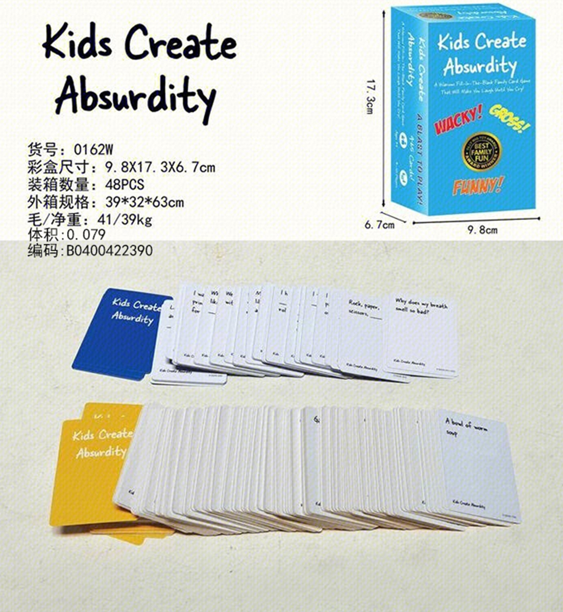 Cross-border hot English Kids Create Absuidity card game puzzle toy