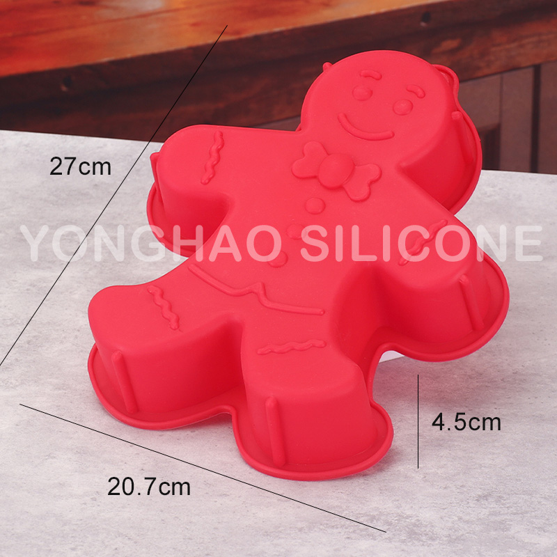 圣诞系列姜饼人烤盘蛋糕烘培模具巧克力模具 耐高温硅胶模具厂家直销批发