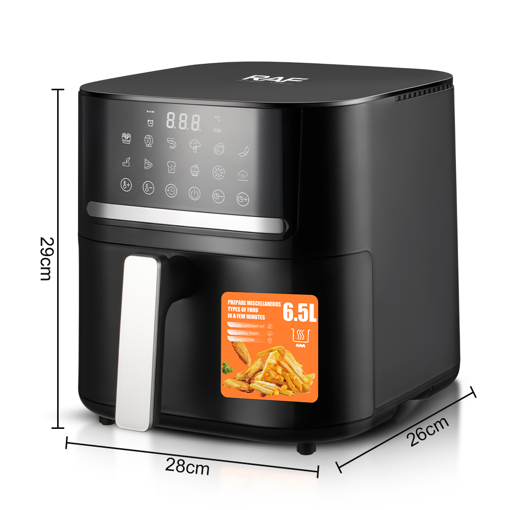 RAF European standard cross-border air fryer, large capacity, multi-functional, smart home digital display electric fryer, 6.5L, smokeless, R.5256 pic 2