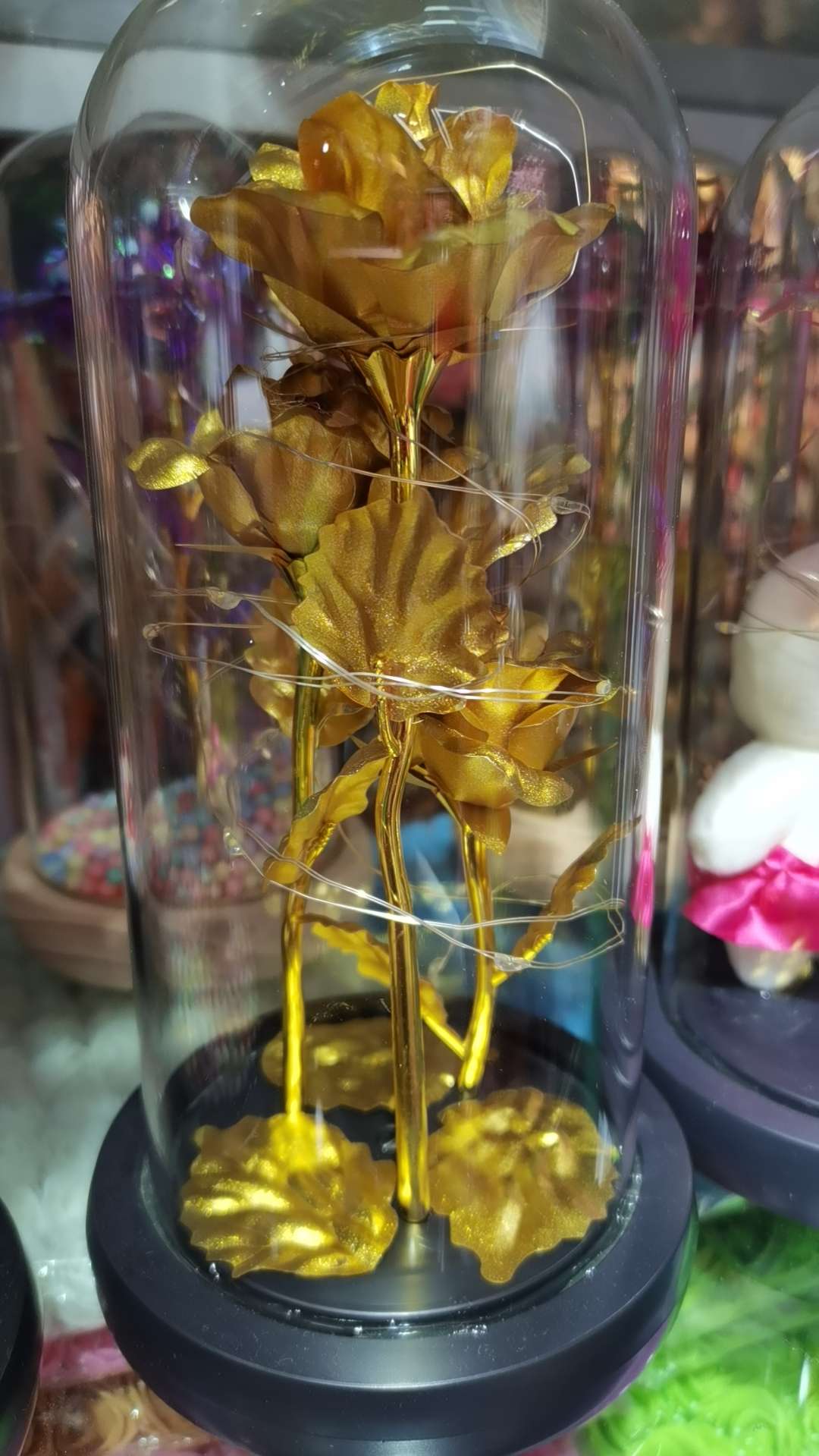 创意饰品仿真花礼盒 办公室文化装饰品 毛线针织花束 成人用品 仿真园艺毛线花 花束礼盒装饰细节图