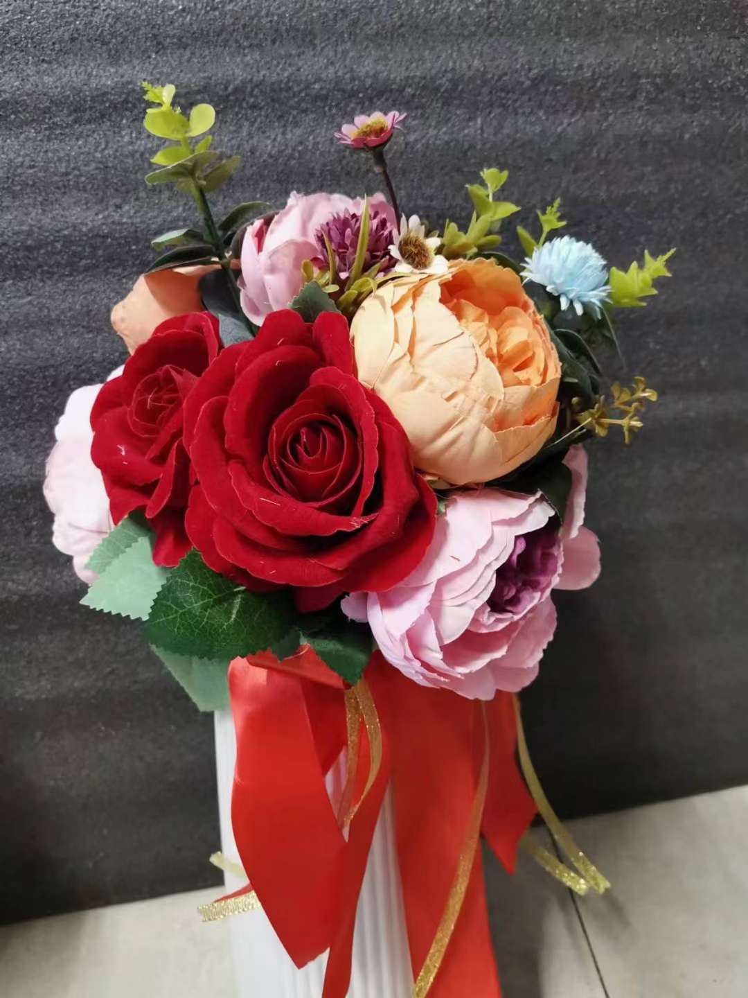 多头玫瑰仿真花批发仿真花批发仿真花批发仿真花细节图