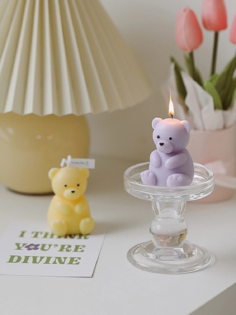 小熊香薰蜡烛创意礼品手工生日礼物diy装饰摆件花朵蜡烛大豆蜡香薰香薰蜡烛香薰香氛固态香薰家居香薰无火香薰精油香薰蜡烛香氛