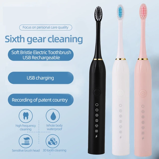2024 New soft-bristled electric toothbrush flusher rechargeable automatic toothbrush for adults and children thumbnail