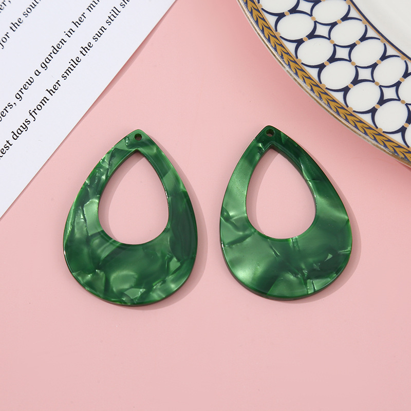 Amazon's best-selling teardrop earrings, multi-color patterned earrings, exaggerated earrings, semi-finished DIY accessories, accessories detail image 2
