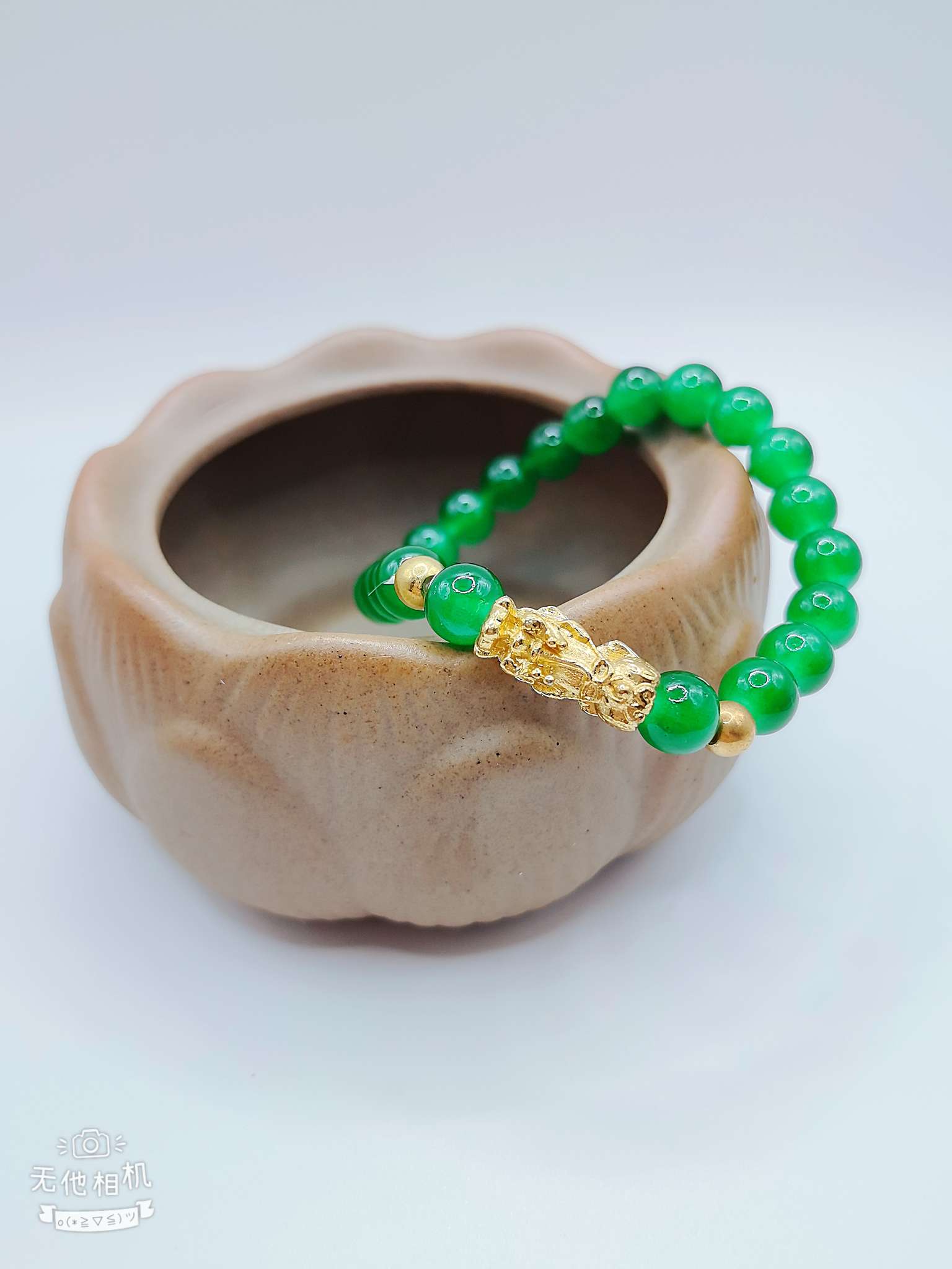 8厘果冻珠单个金貔貅招财手链 手串手饰 饰品首饰 简约时尚女士手腕装饰品细节图
