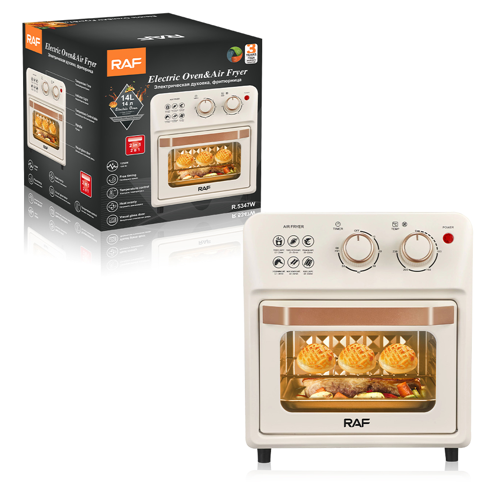 RAF electric oven, European standard 14L multi-functional household air fryer, fully automatic intelligent oven, fryer, visible baking Specification image
