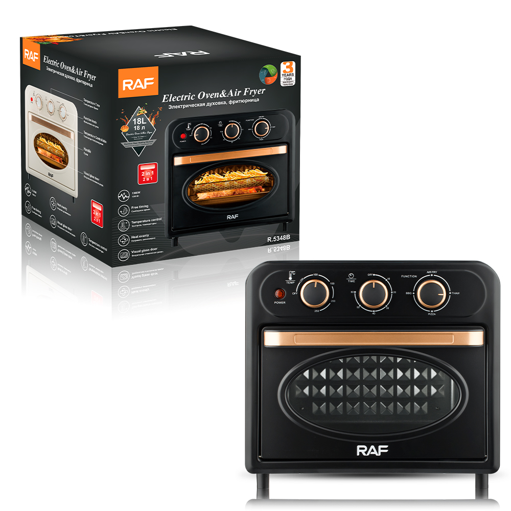 RAF electric oven, European standard 18L multi-functional household air fryer, fully automatic intelligent oven, fryer, visible baking Specification image