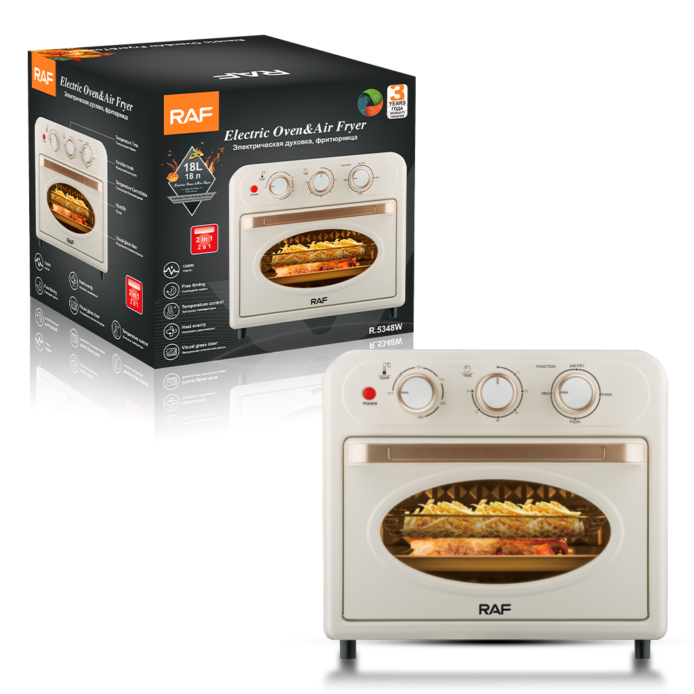 RAF electric oven, European standard 18L multi-functional household air fryer, fully automatic intelligent oven, fryer, visible baking Application Scenario
