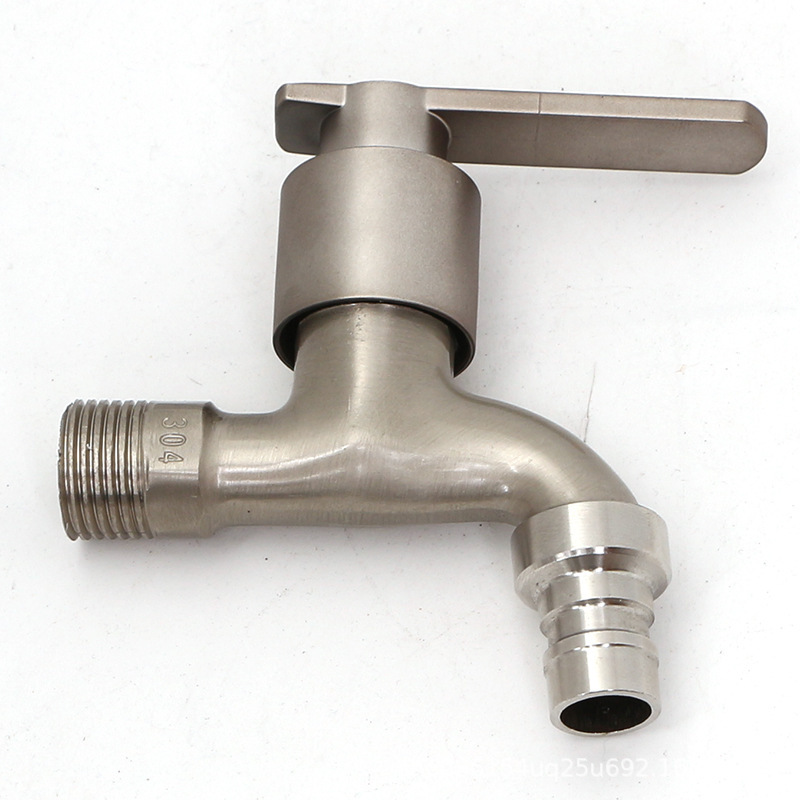 Imitation Stainless Steel Washing Machine Fast Water Faucet Copper Core 4 Minutes 6 Minutes Alloy Wire Drawing Faucet Mop Pool Balcony Faucet details Picture