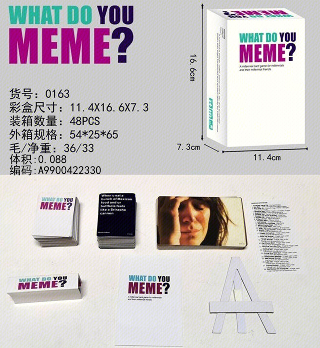 Cross-border sales in English WHAT DO YOU MEME? Card game English LIVE LAUGH LOSE card game puzzle toy
