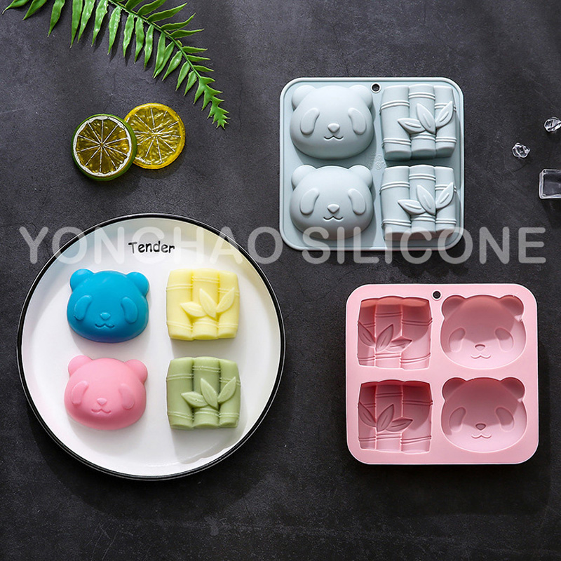 YONGHAO Silicone Panda Backing Mould Cake Candy Biscuit Mold