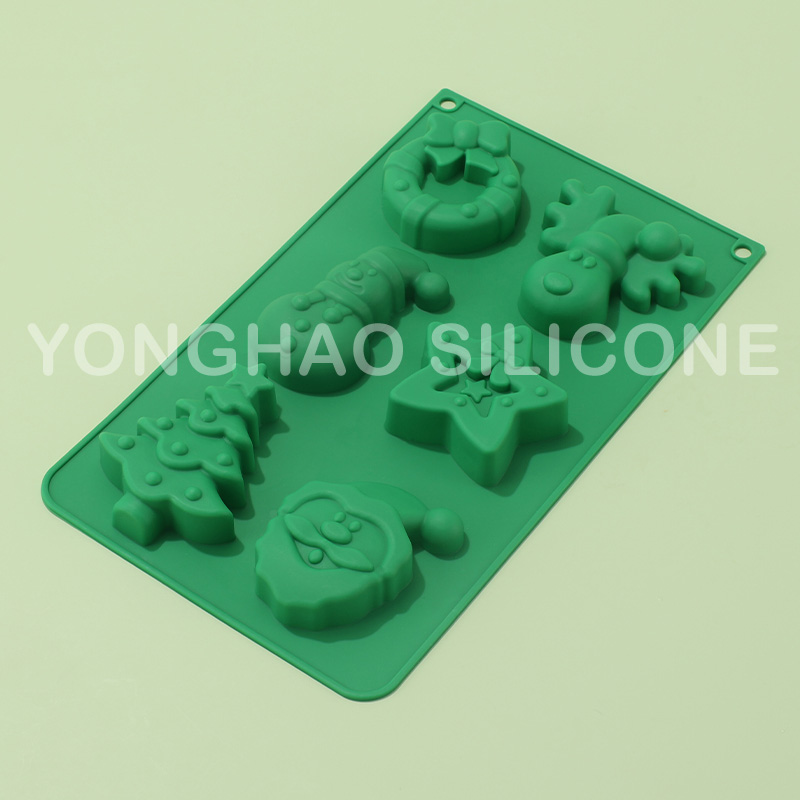 跨境热卖新款圣诞系列硅胶模具圣诞树姜饼人雪花圣诞节模具饼干糖果模具
