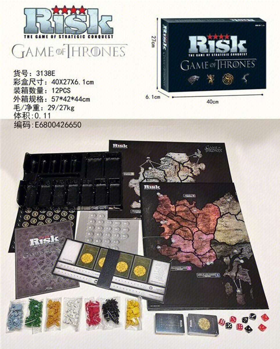 Cross-border sales OF English RISK GAME OF THRONES English Rick campaign game puzzle toy details Picture
