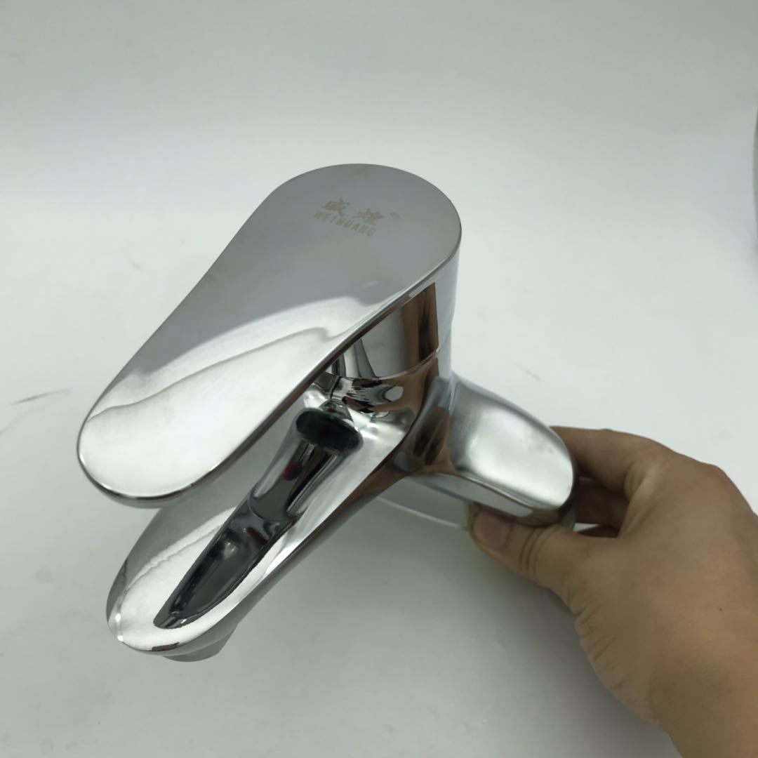 Self-Produced And Self-Marketed Seluo Double Faucet Hot And Cold Mixing Valve Faucet Washbasin Basin Table Basin Faucet Specification drawing
