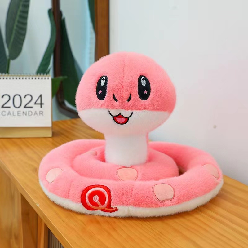 Simulated sweet snake plush toy doll, long snake doll, zodiac prop doll, birthday gift details Picture