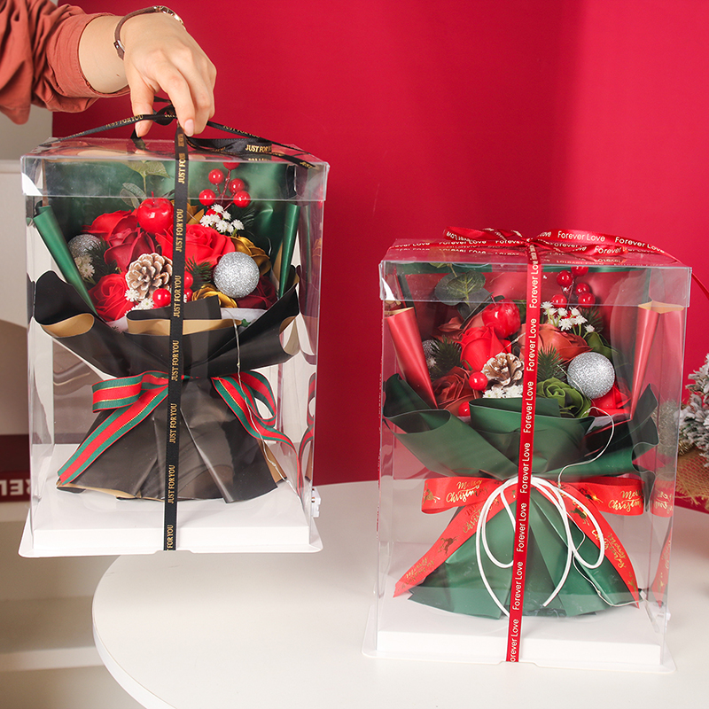 香皂花/花束/玻璃罩永生花/干花花束/情人节花产品图