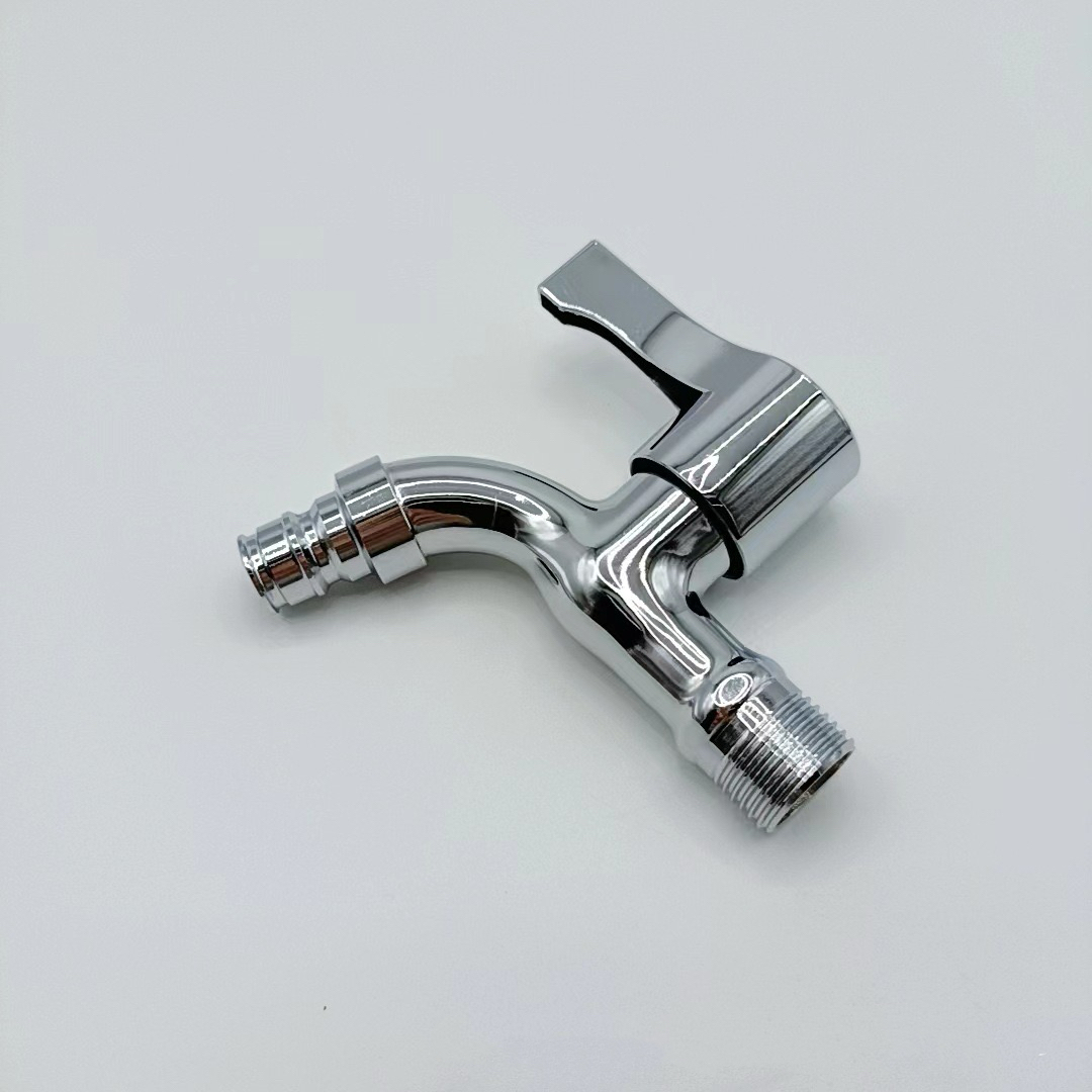 Manufacturer Direct Power Plated Stainless Steel Washing Machine Special Faucet 4 Minutes Quick Single Cold Water Faucet details Picture