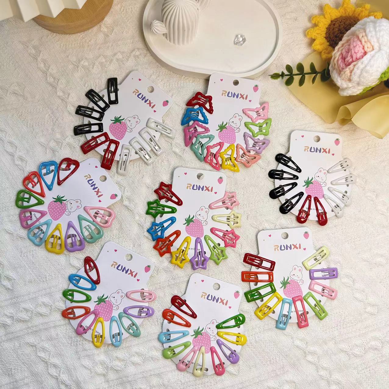 彩色迷你小号bb夹儿童发夹碎发刘海夹女童小夹子10个一卡跨境批发创意饰品创意饰品