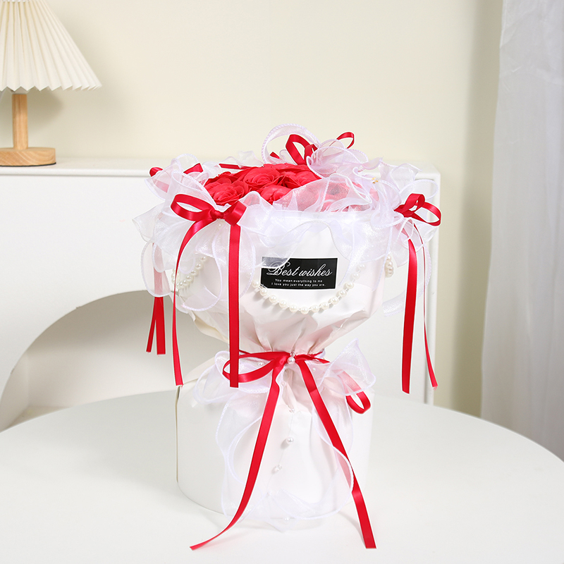 香皂花/花束/玻璃罩永生花/干花花束/情人节花产品图