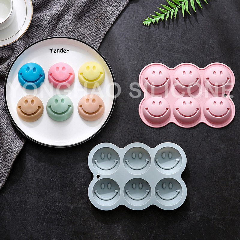 6 Cavities Smile Silicone Baking Cake Chocolate Candy Mold