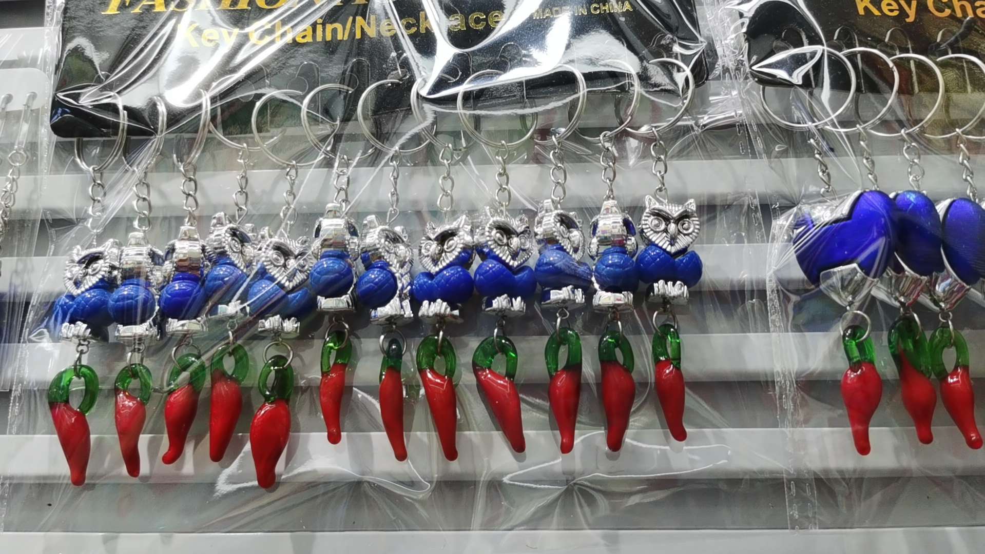 挂件，钥匙扣，辣椒钥匙扣，蓝眼睛钥匙扣胸针