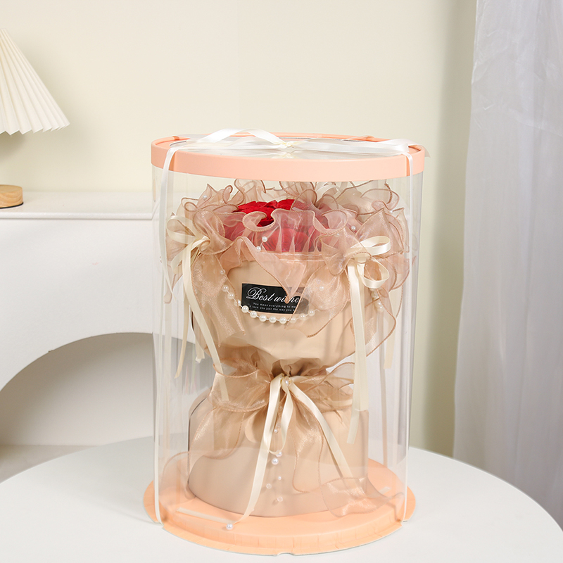 香皂花/花束/玻璃罩永生花/干花花束/情人节花白底实物图