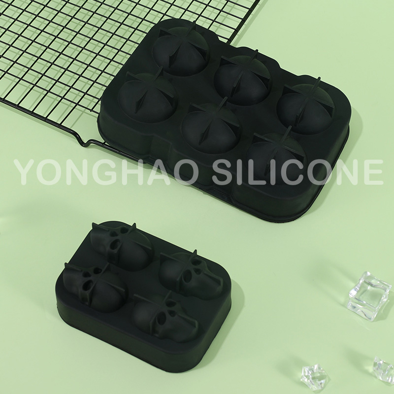 硅胶冰格冰盒/一次性冰格袋/模具/家装主材/大球冰模白底实物图