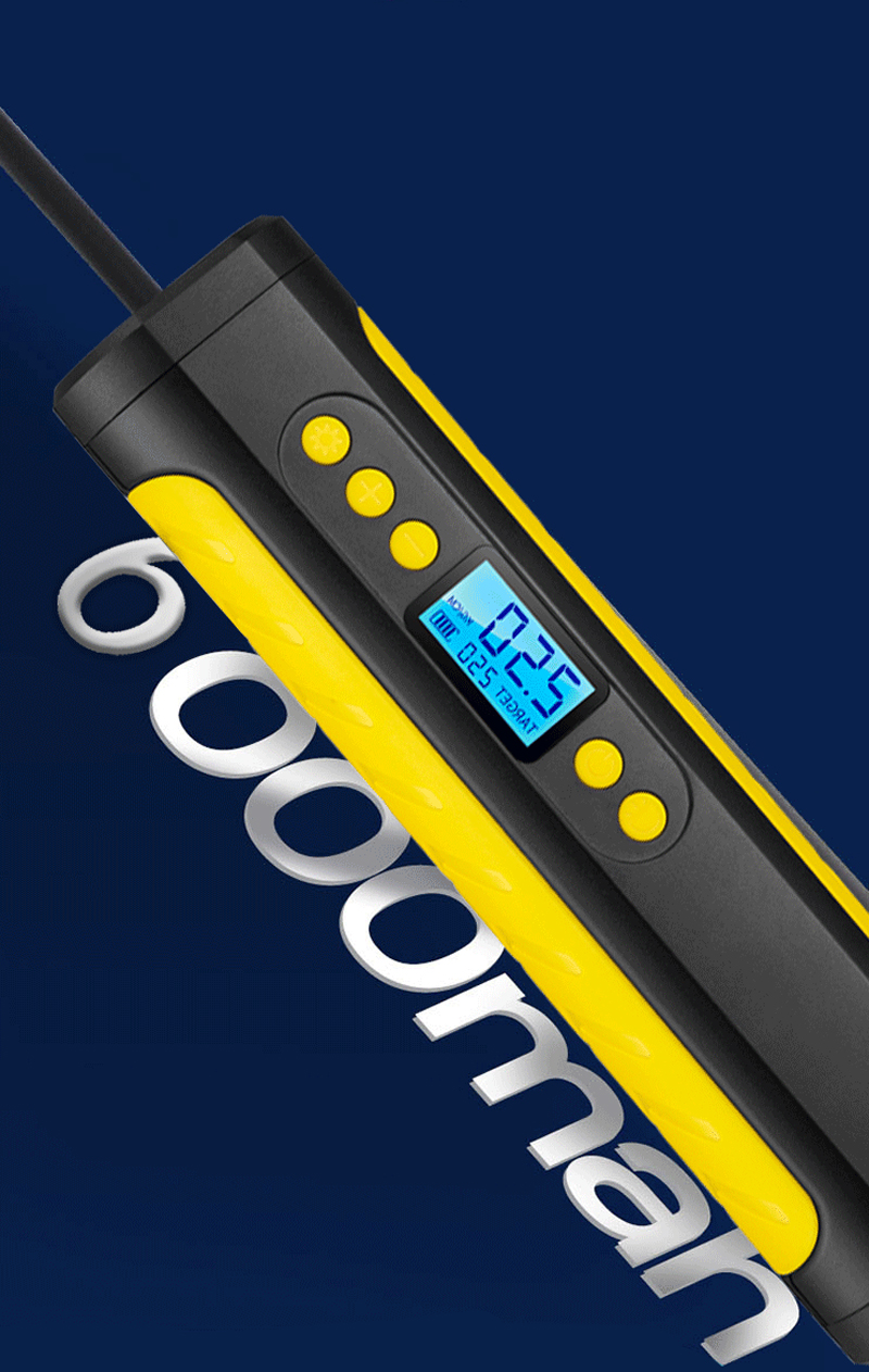 9534USB充电汽车电动充气泵电动打气筒便携式迷你电动自行车轮胎打气筒气泵手持无线充电数显汽车载充气泵详情2