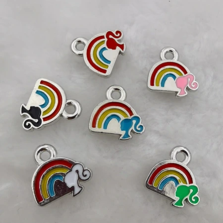 We supply DIY plastic rainbow pendants, necklaces, bracelets, materials and accessories. Popular in Europe and America, 500 pieces per package We supply DIY plastic rainbow pendants, necklaces, bracelets, materials and accessories. Popular in Europe and America, 500 pieces per package