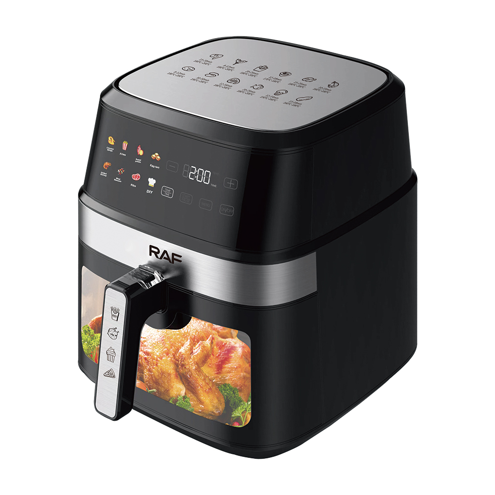 RAF European standard cross-border air fryer, large capacity 8L multi-functional household electric fryer, visual intelligent touch screen, oil-free R.5343 details Picture