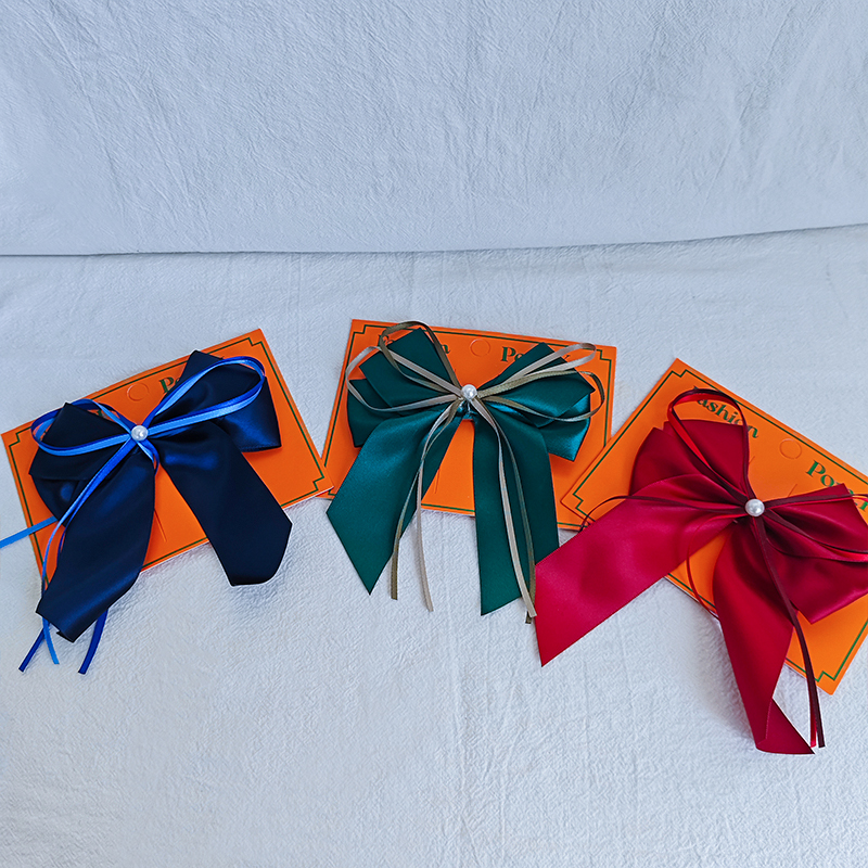 夏季新款韩国潮流蝴蝶结珍珠发夹发卡不伤发百搭后脑勺夹边夹发饰