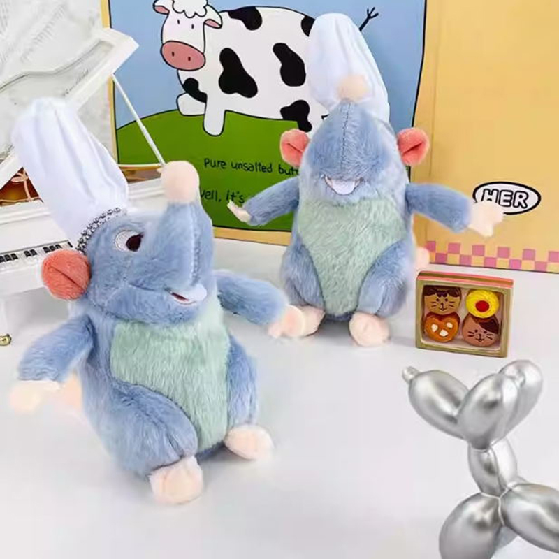 Plush toy, cute cooking mouse king, plush toy, schoolbag pendant, cartoon creative keychain, plush toy, mouse toy gift Application Scenario
