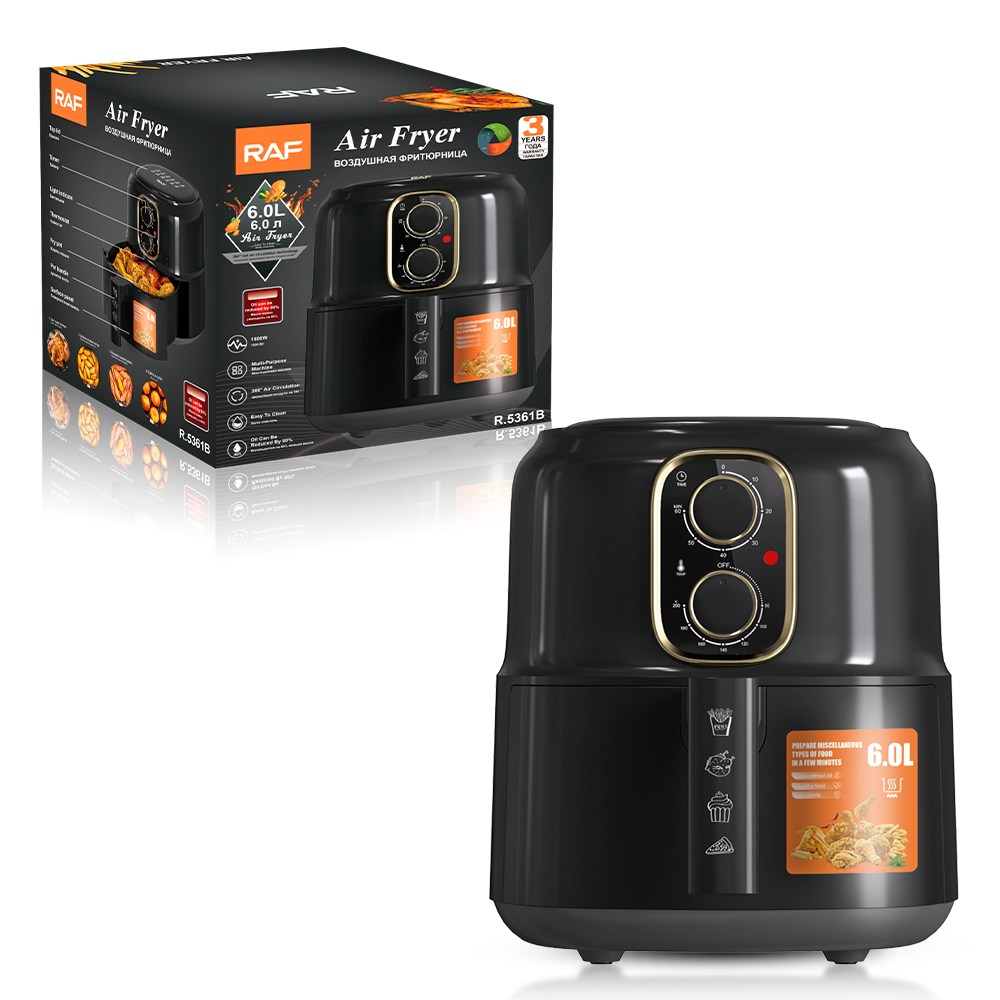 RAF European standard cross-border air fryer, large capacity 4L multi-functional household electric fryer, visual intelligent touch screen, oil-free Specification image