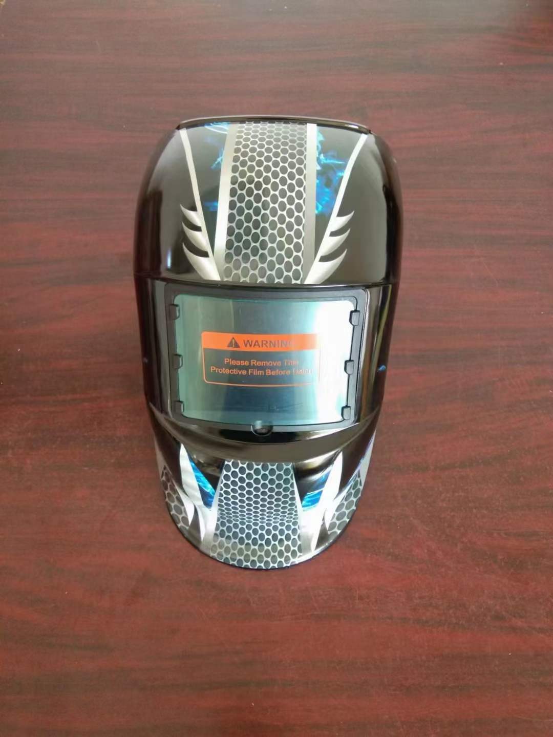 跨境恒宝太阳能自动变光电焊面罩氩弧焊 焊接头盔电焊帽保护面罩 