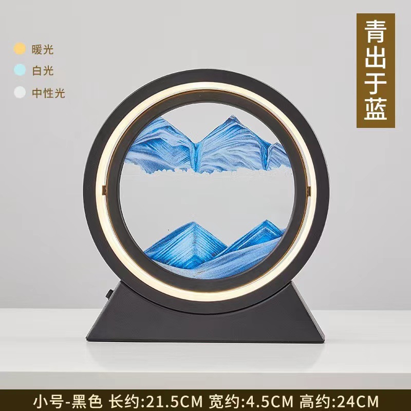 创意跨境3D流沙画小夜灯摆件家居装饰品乔迁礼品蓝牙音响工艺品 详情图11