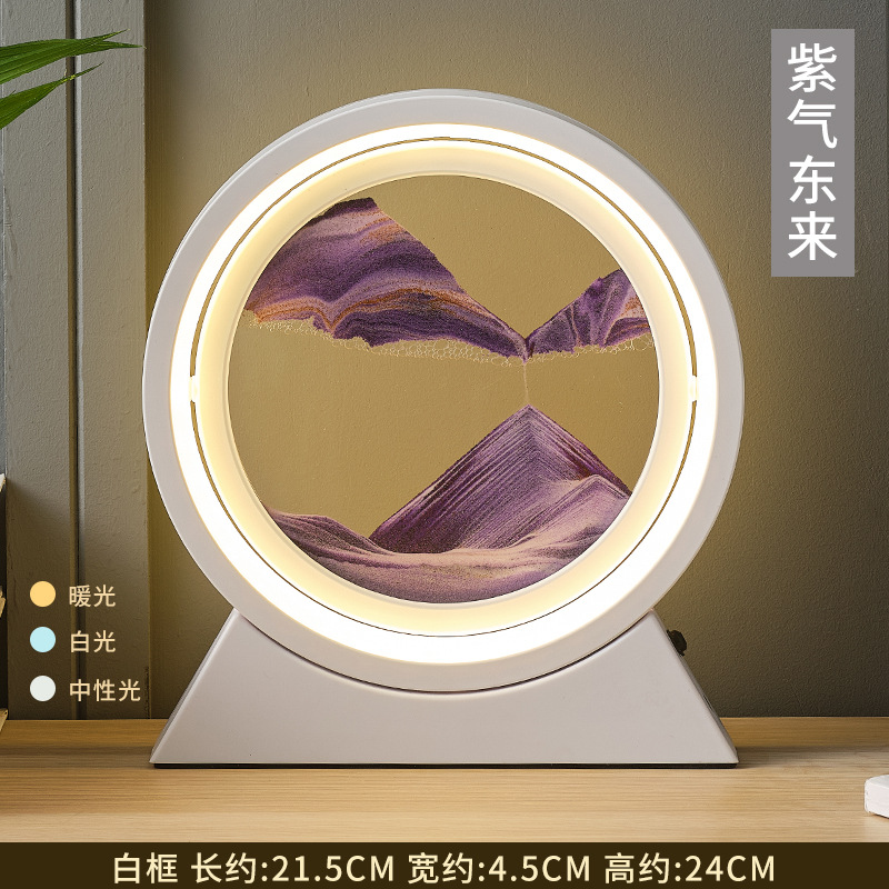 创意跨境3D流沙画小夜灯摆件家居装饰品乔迁礼品蓝牙音响工艺品 详情图8