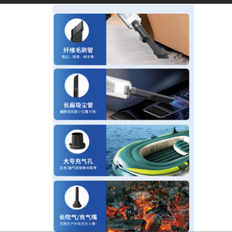 2024 New Dog Head car Vacuum Cleaner, handheld wireless car all-in-one mini desktop pet vacuum cleaner details Picture