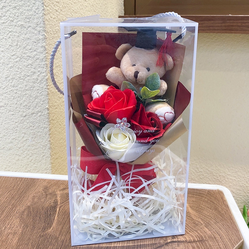 香皂花/花束/玻璃罩永生花/派对礼品肥皂包/向日葵花束产品图