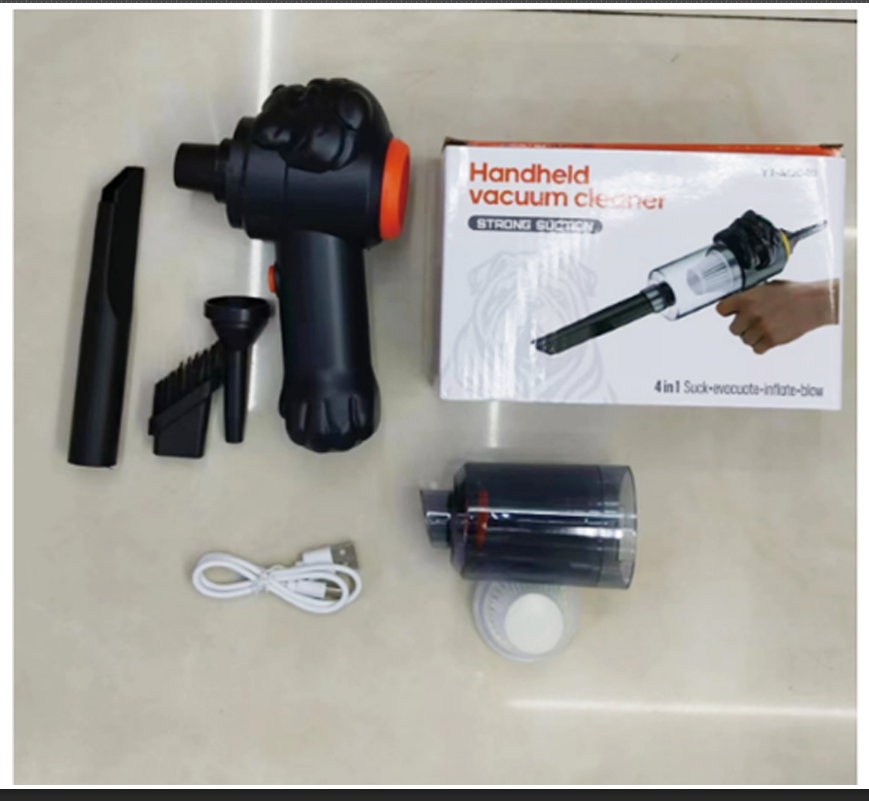 2024 New Dog Head car Vacuum Cleaner, handheld wireless car all-in-one mini desktop pet vacuum cleaner