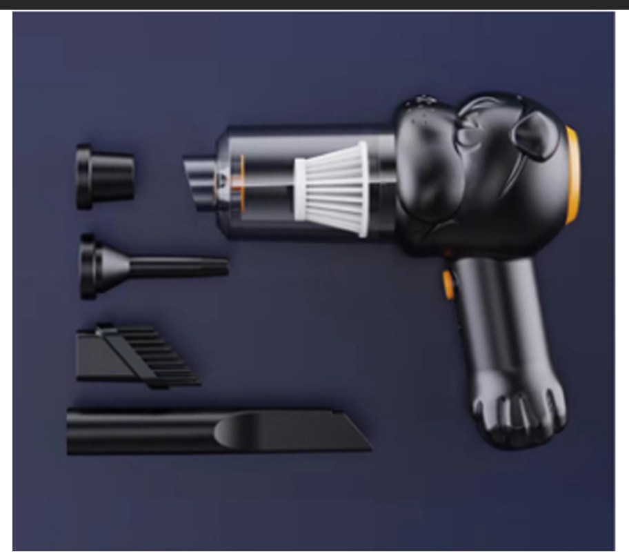2024 New Dog Head car Vacuum Cleaner, handheld wireless car all-in-one mini desktop pet vacuum cleaner Specification image