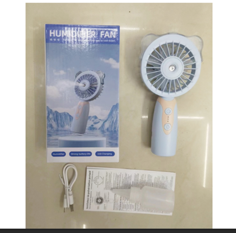 Mini portable desktop folding fan with digital display for office students as a gift