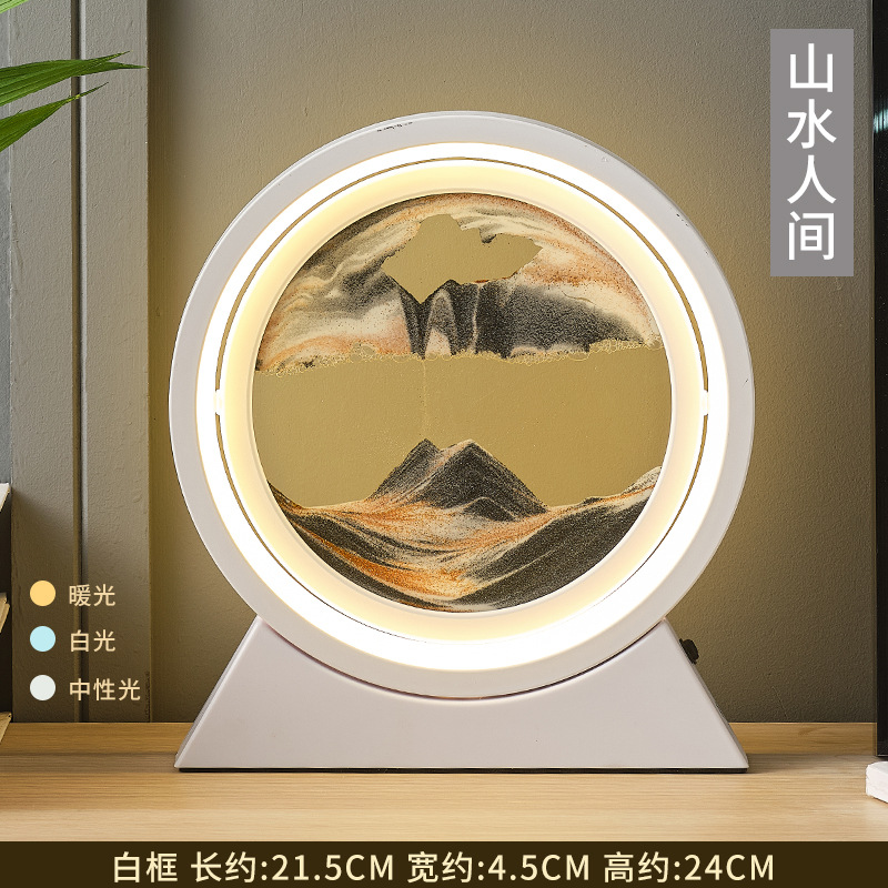 创意跨境3D流沙画小夜灯摆件家居装饰品乔迁礼品蓝牙音响工艺品 详情图7