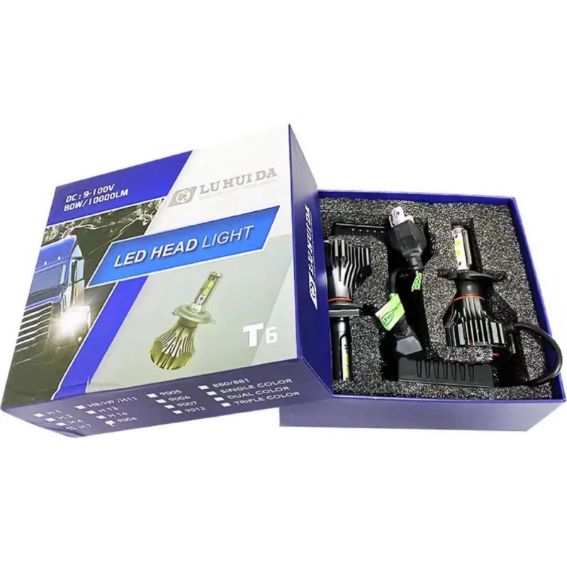 Automotive LED headlights, 60W high beams, H4H7 spotlights, wide-voltage truck lights, automobiles pic 5