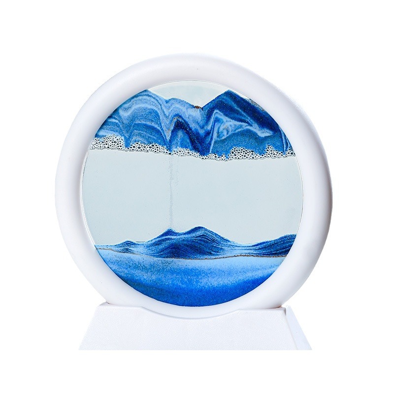Source Factory cross-border best-selling creative 3D sand painting ornaments, small hill handicrafts, home stress-relieving gifts, round shape Application Scenario