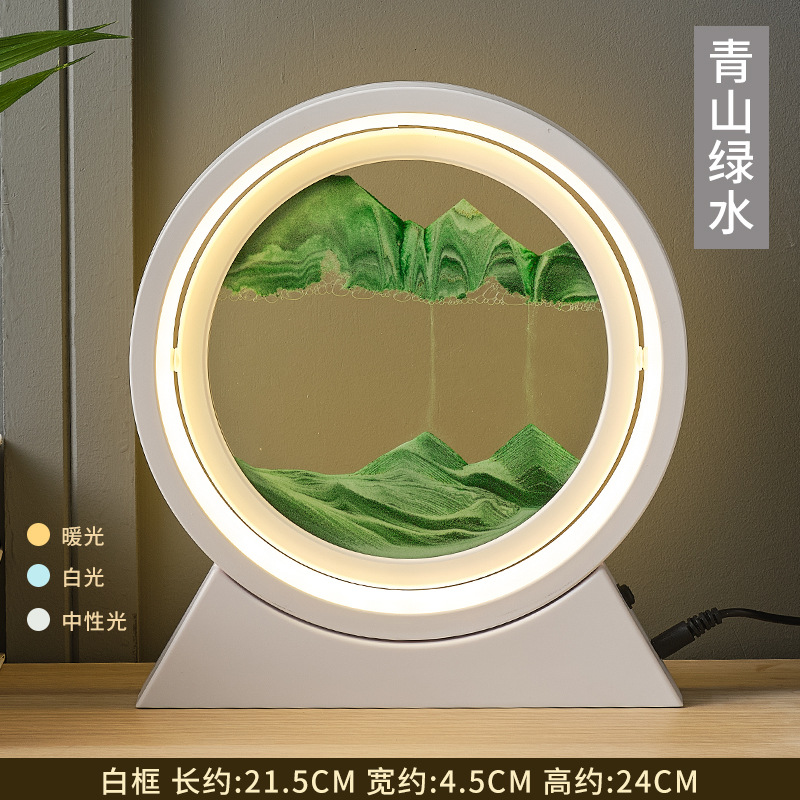 创意跨境3D流沙画小夜灯摆件家居装饰品乔迁礼品蓝牙音响工艺品 详情图10