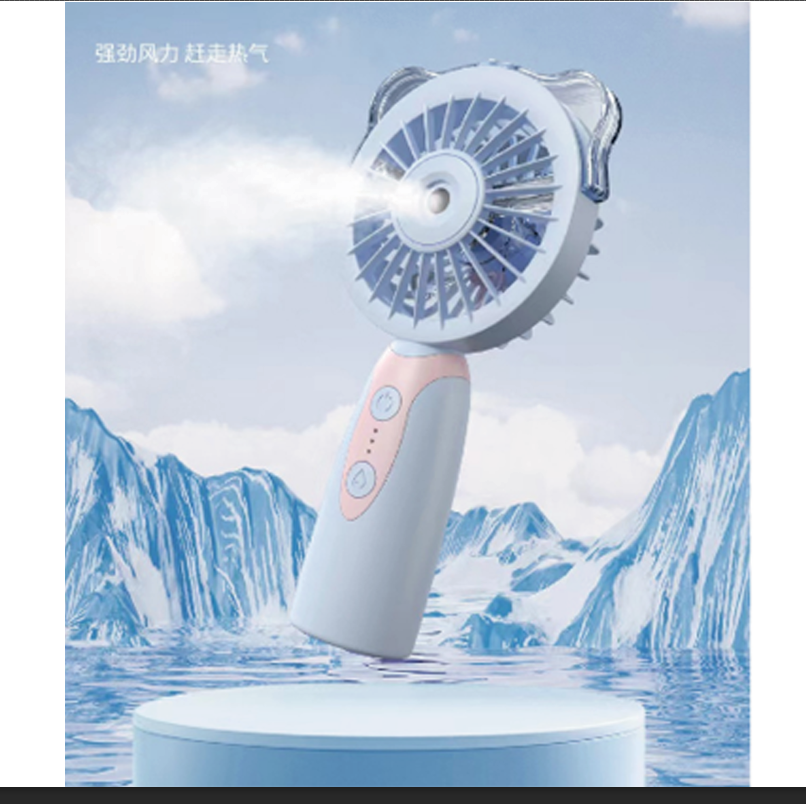 Mini portable desktop folding fan with digital display for office students as a gift details Picture