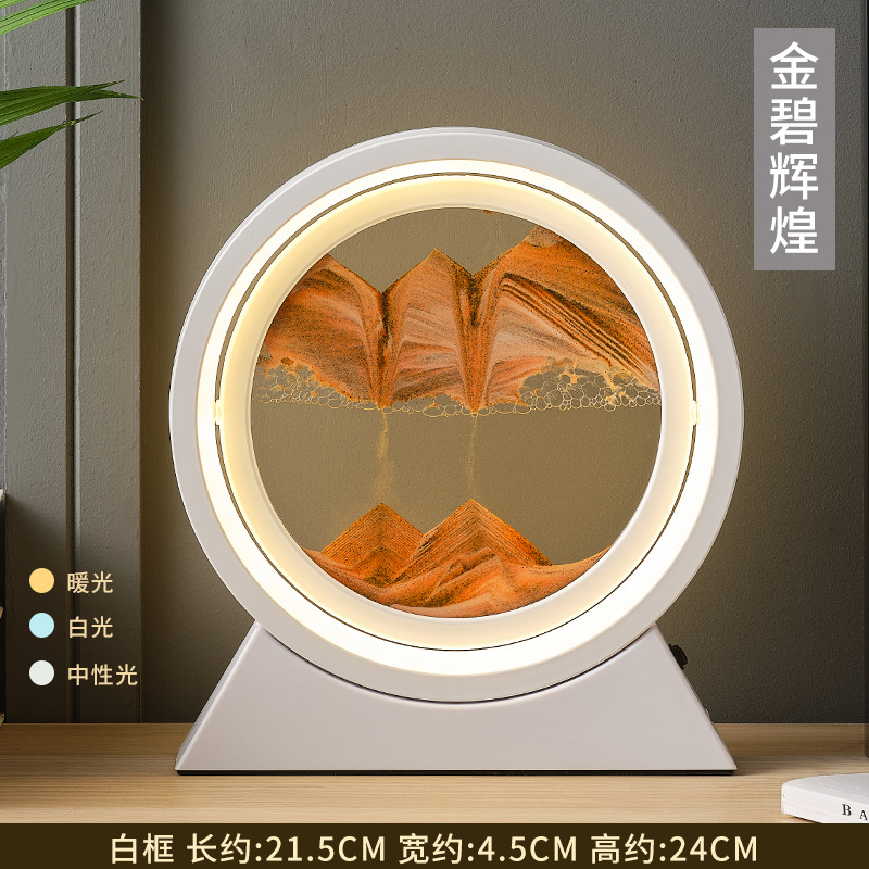 创意跨境3D流沙画小夜灯摆件家居装饰品乔迁礼品蓝牙音响工艺品 详情图6